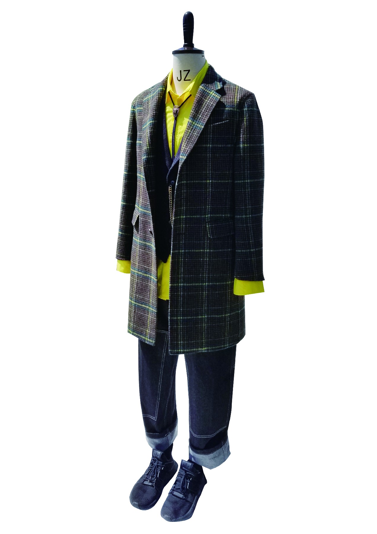 Classic Blended Checked Overcoat
