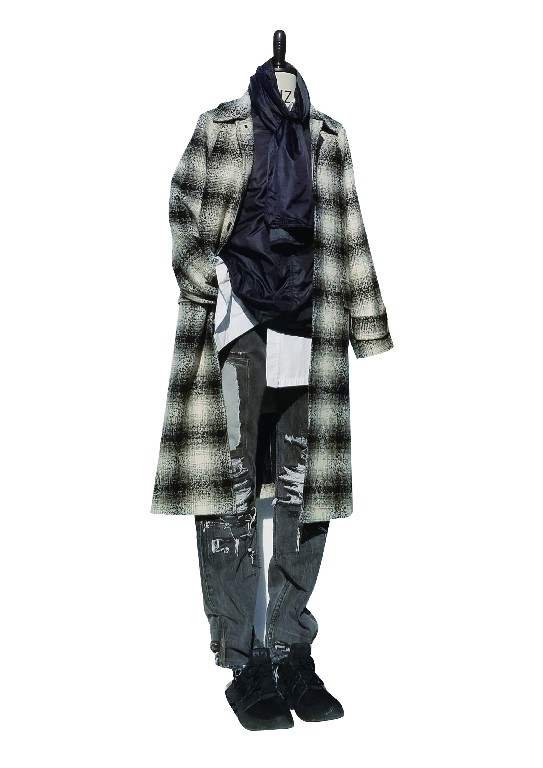 Men's Wool Sophisticated Plaid  Coat