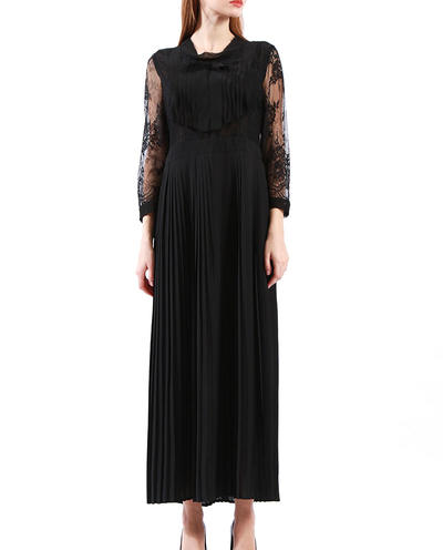 Lace Dresses for Women Modest Formal  Pleated Dress Wholesale