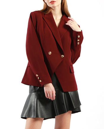 Professional Ladies Jacket Styles  Double Breasted Red Blazer on Sale