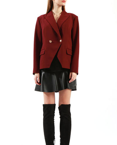 Professional Ladies Jacket Styles  Double Breasted Red Blazer on Sale